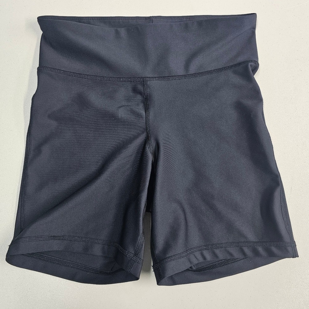 Aeropostale Aero Dwntme Black Biker Shorts Womens Medium High Rise Athletic